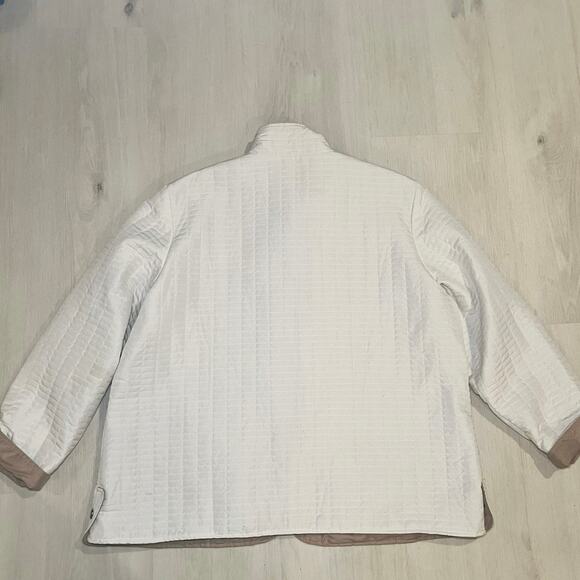 Tally Ho 3X Plus Quilted Barn Jacket Cream Tan Coat Equestrian Horse Girl Preppy - Picture 10 of 11